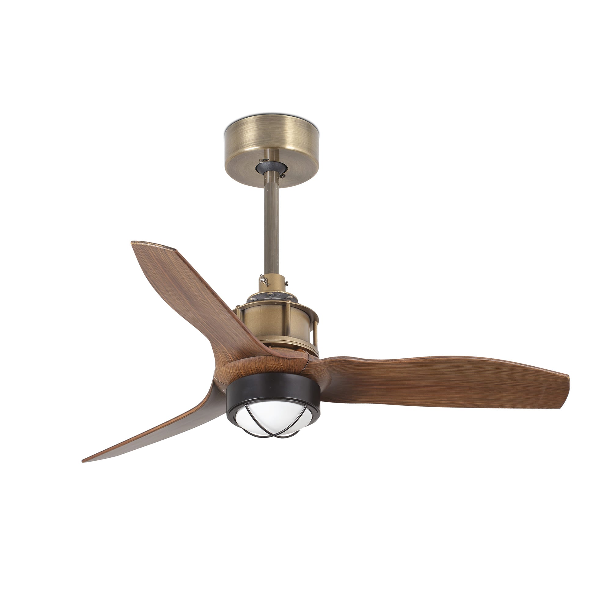 FARO Just Fan S Ø810mm – kućište Staro zlato lopatice Orah