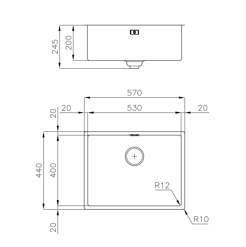 Foster Sudopera Skin 530 Undermount 4453 840