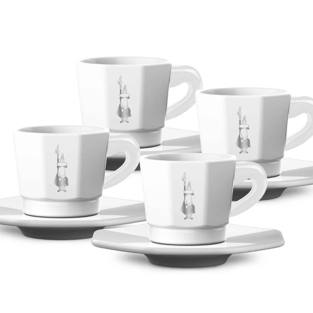 Bialetti Perfetto Moka white set 4 espresso šoljice