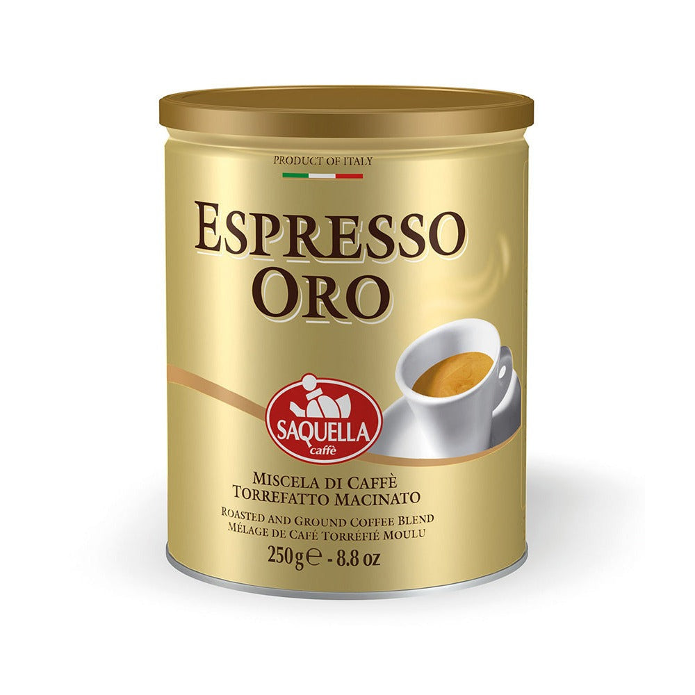 Saquella Espresso Oro mlevena kafa 250 g limenka