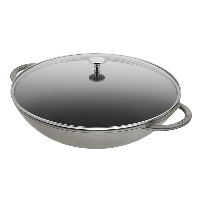 Staub Wok with glass lid | round | cast iron
