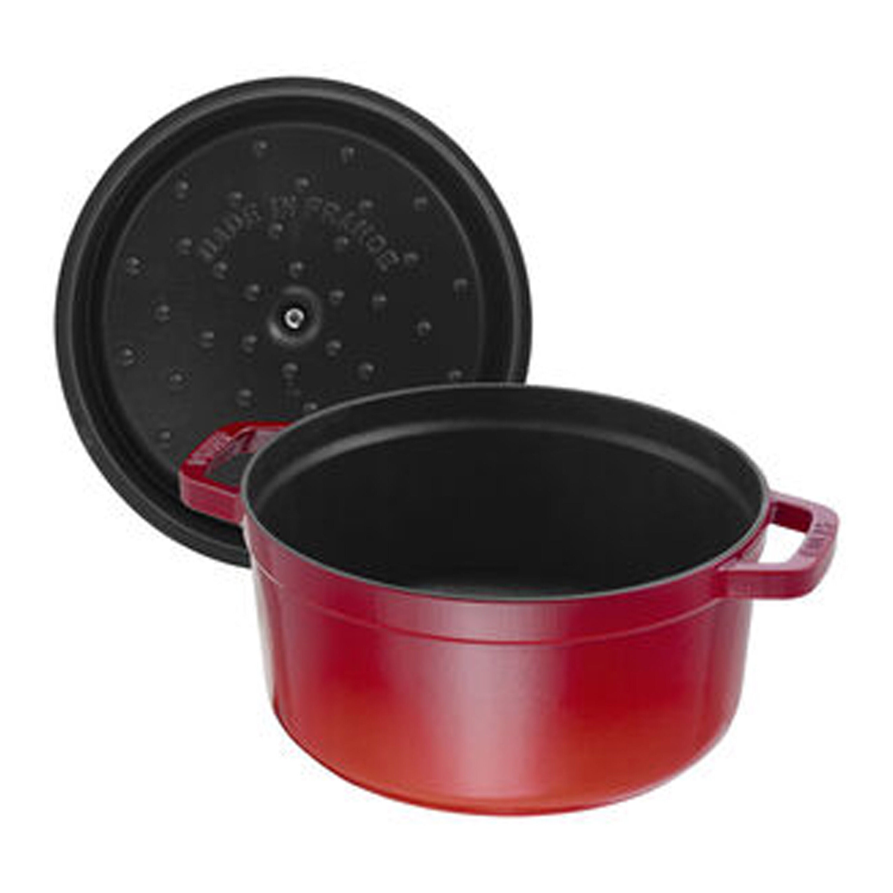 Staub La Cocotte 24 cm Cherry gusana šerpa sa poklopcem