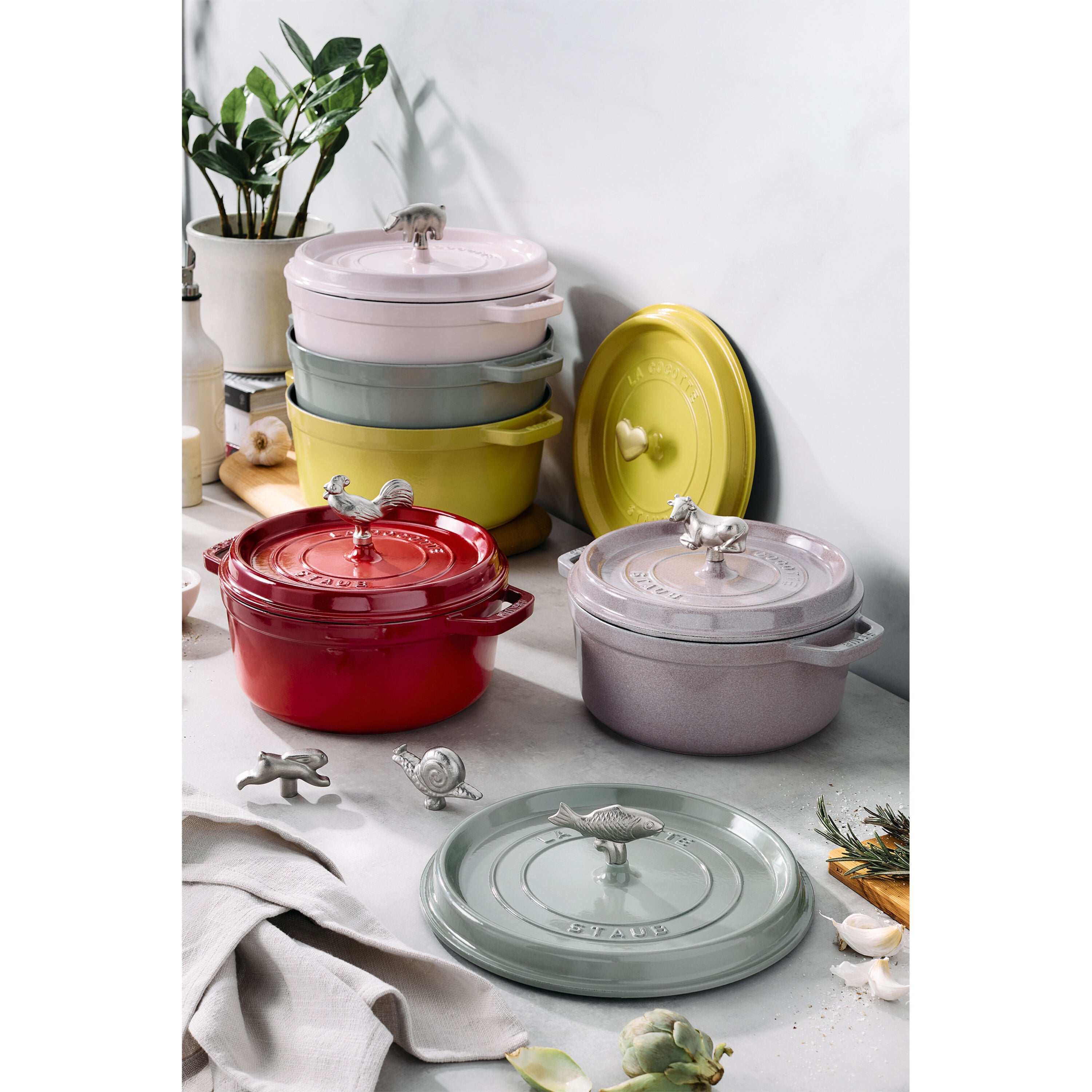Staub Knob, stainless steel | cow
