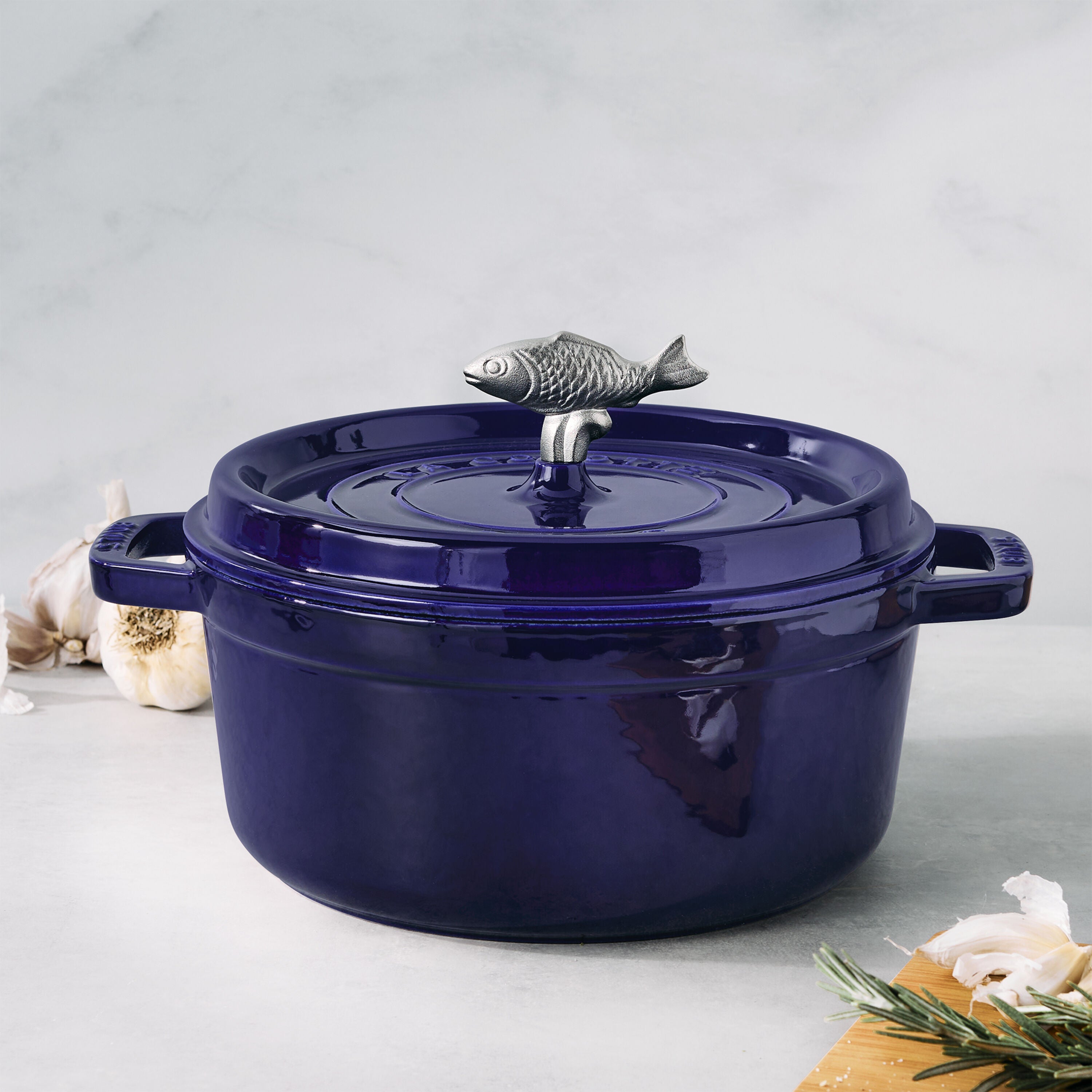 Staub Knob, stainless steel | fish